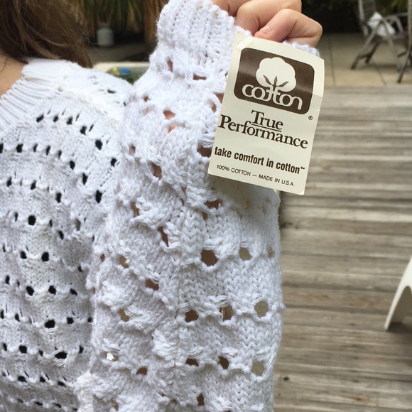 🚫SOLD🚫 Super Oversized Chunky White Sweater Top - Picture 5 of 7